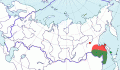 Карта распространения амурской свиристели (Bombycilla japonica) - изображение №3558 onbird.ru.<br>Источник: www.sevin.ru