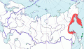 Карта распространения белоплечего орлана (Haliaeetus pelagicus) - изображение №3218 onbird.ru.<br>Источник: www.sevin.ru