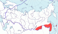 Карта распространения большого козодя (Caprimulgus indicus) - изображение №3453 onbird.ru.<br>Источник: www.sevin.ru