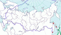 Карта распространения чернохвостой чайки (Larus crassirostris) - изображение №3372 onbird.ru.<br>Источник: www.sevin.ru