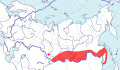 Карта распространения даурской галки (Corvus dauuricus) - изображение №3546 onbird.ru.<br>Источник: www.sevin.ru