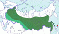 Карта распространения длиннохвостой неясыти (Strix uralensis) - изображение №3449 onbird.ru.<br>Источник: www.sevin.ru
