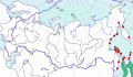 Карта распространения длинноклювого пыжика (Brachyramphus marmoratus) - изображение №3403 onbird.ru.<br>Источник: www.sevin.ru