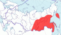 Карта распространения касатки (Anas falcata) - изображение №3134 onbird.ru.<br>Источник: www.sevin.ru
