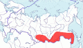 Карта распространения малой пестрогрудки (Tribura davidi) - изображение №3622 onbird.ru.<br>Источник: www.sevin.ru
