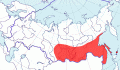 Карта распространения малого перепелятника (Accipiter virgatus) - изображение №3192 onbird.ru.<br>Источник: www.sevin.ru