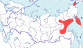 Карта распространения монгольского зуйка (Charadrius mongolus) - изображение №3284 onbird.ru.<br>Источник: www.sevin.ru