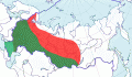 Карта распространения обыкновенной овсянки (Emberiza citrinella) - изображение №3762 onbird.ru.<br>Источник: www.sevin.ru