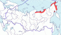 Карта распространения песочника-красношейки (Calidris ruficollis) - изображение №3316 onbird.ru.<br>Источник: www.sevin.ru