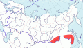 Карта распространения серого скворца (Sturnus cineraceus) - изображение №3540 onbird.ru.<br>Источник: www.sevin.ru