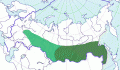 Карта распространения серого снегиря (Pyrrhula cineracea) - изображение №3749 onbird.ru.<br>Источник: www.sevin.ru