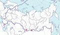 Карта распространения толстоклювого зуйка (Charadrius leschenaultii) - изображение №3283 onbird.ru.<br>Источник: www.sevin.ru