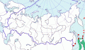 Карта распространения тупика-носорога (Cerorhinca monocerata) - изображение №3407 onbird.ru.<br>Источник: www.sevin.ru